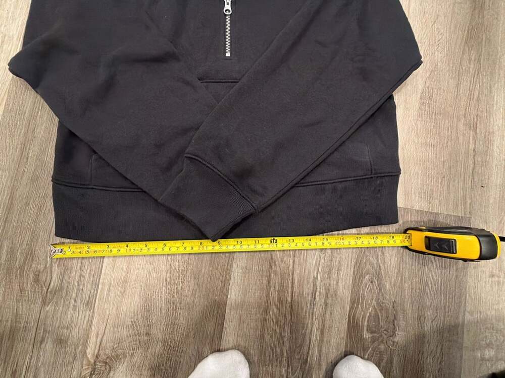 Gap Half-Zip Pullover Sweatshirt Size M Black Fleece - Picture 3 of 6